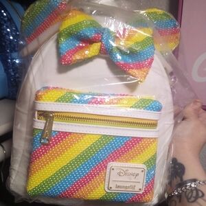 Loungefly Rainbow Aequin Backpack Vibrant Colors